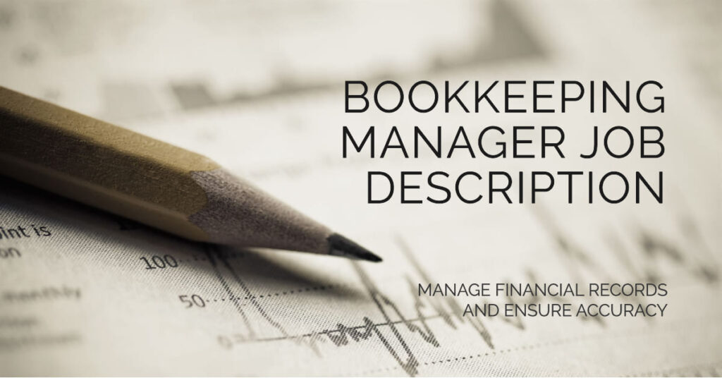 Bookkeeping Manager Job Description